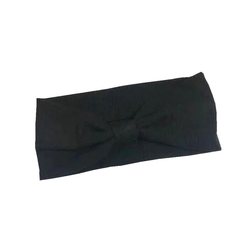 Western European Cotton Cross Turban Headwear Solid Color Yoga Sports Wide Twist Hair Band Accessories