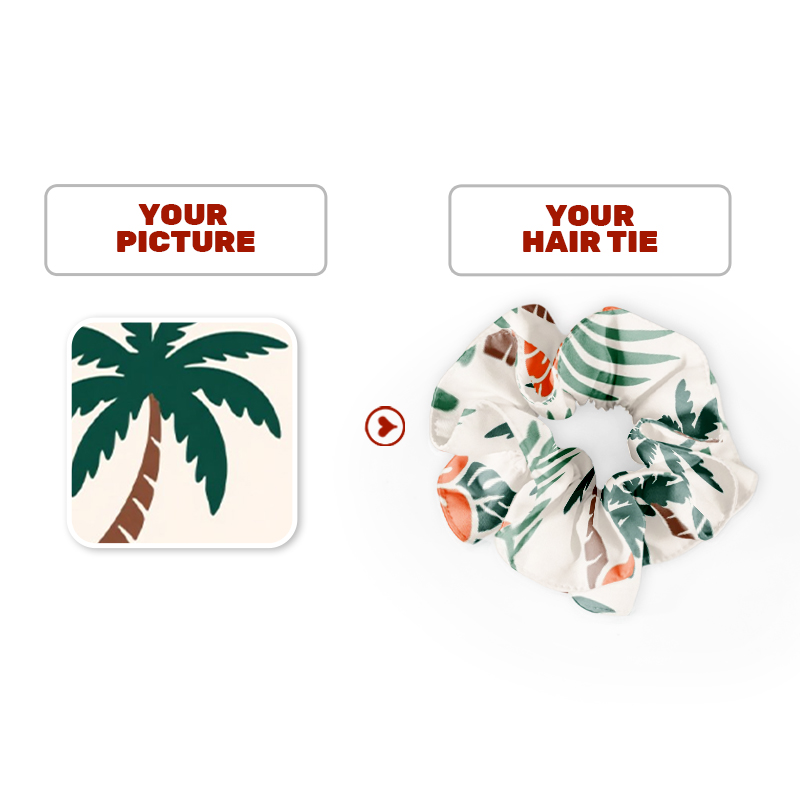 Eco-Friendly Scrunchie Women's Middle Size High Elastic Hair Scrunchies Cartoon Custom Hair Ties for Girls