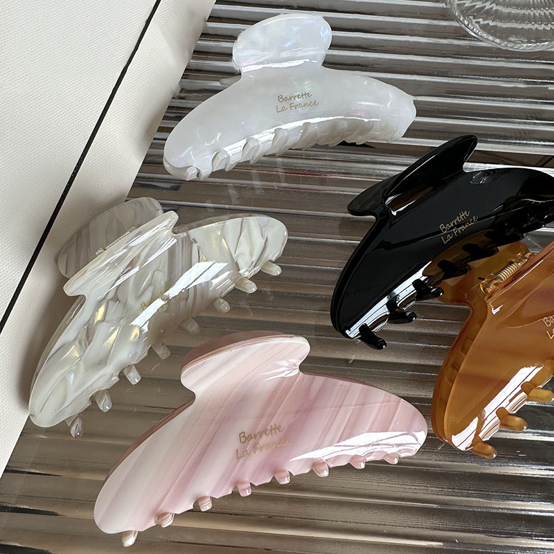 Ume Customize LOGO French Style Elegant Vintage Women's Large Acetate Claw Clip 11CM Daily Use Party Hair Accessory