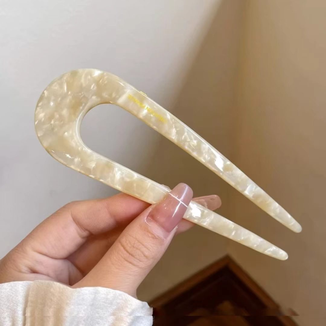 Premium Handmade Acetate U-shaped Hair Pin &amp; Stick for Women-Eco-Friendly Party Updo Accessory