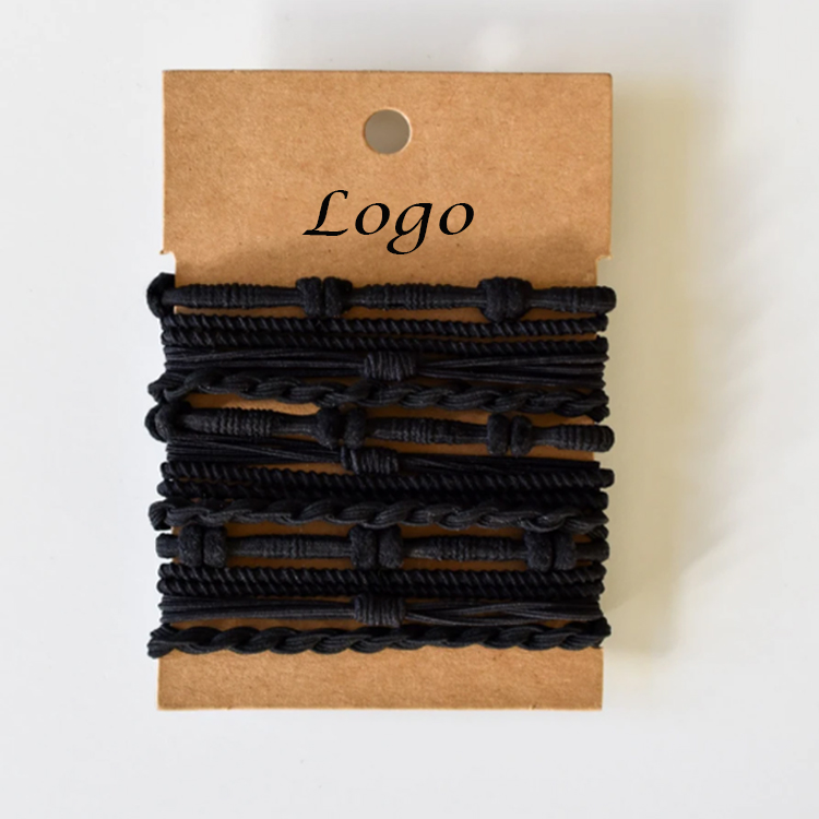 Manufacture Custom Logo Fashion Twist Original Hair Tie Bracelets Accessories Rubber Elastic Hair Bands for Women