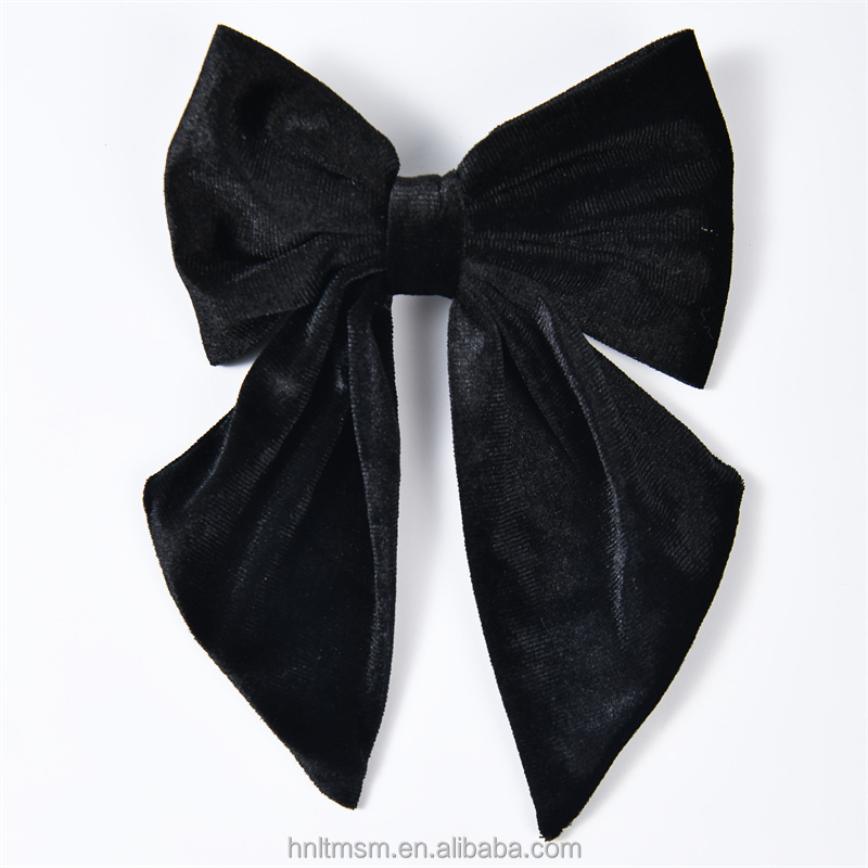 Velvet Bow Hair Clip Red Bowknot