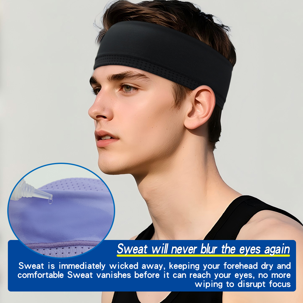 Hair Band Sweat Sport Biker Headbands Yoga Sweatband Stretchy Elastic Hairband Fitness Head Band Logo Volleyball Women for Gym