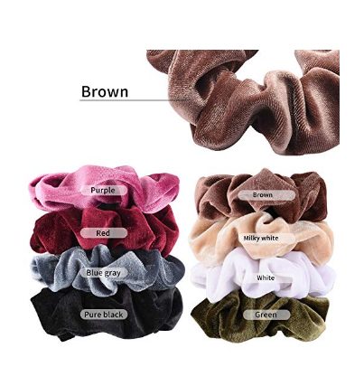 Hot Selling Factory Supply Good Quality Multy Color Velvet Hair Accessories Scrunchies
