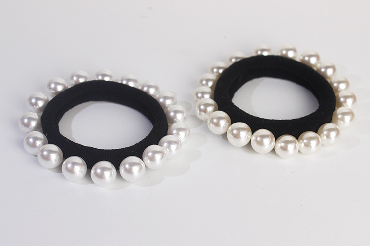 High Quality Women New Hair Accessories Fashion Pearl Elastic Hair Tie