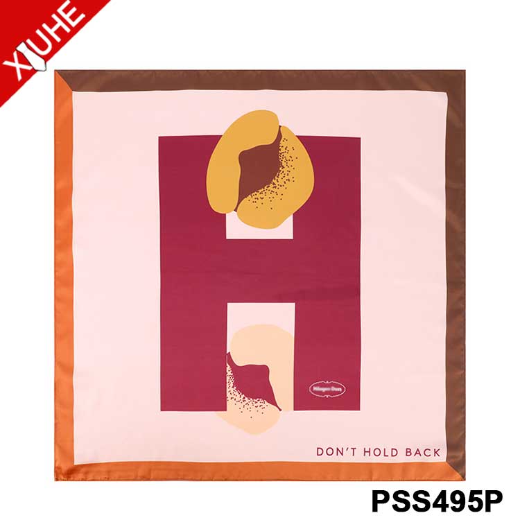 OEM Silk Scarfs For Women Stylish Shawls Luxury Brand Digital Printing Scarves Satin Polyester Square Custom Scarves