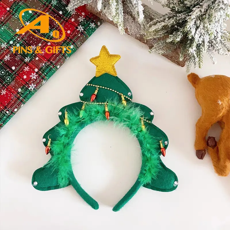Stretchy Athletic Hairbands Custom Sublimation Printed Sports Designer Headband Christmas Tree Halloween Headband Hair Accessories Clips