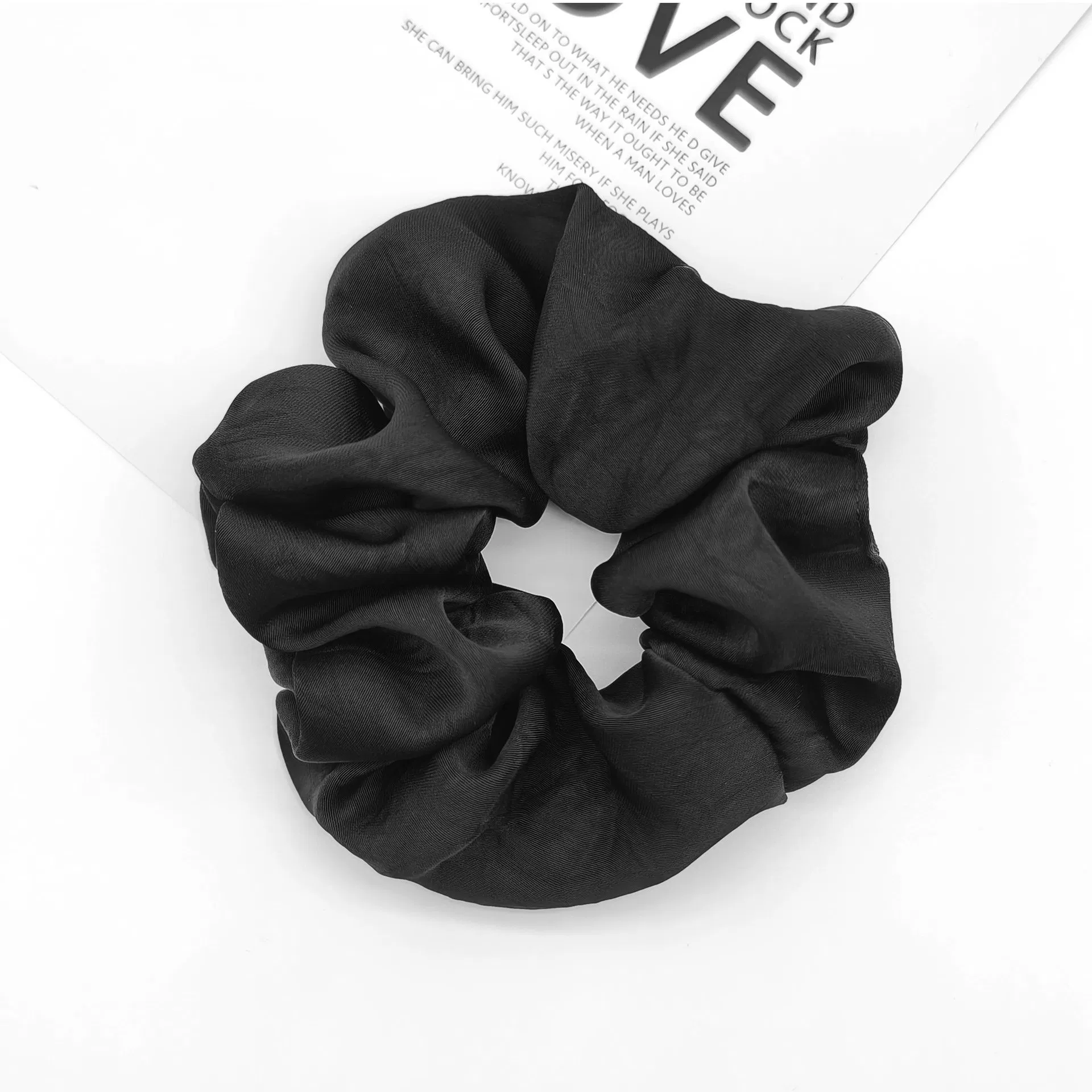 Customized Logo Luxury Satin Silk Scrunchie With OEKO-TEX Custom Gift Box Imitated Silk Scrunchie