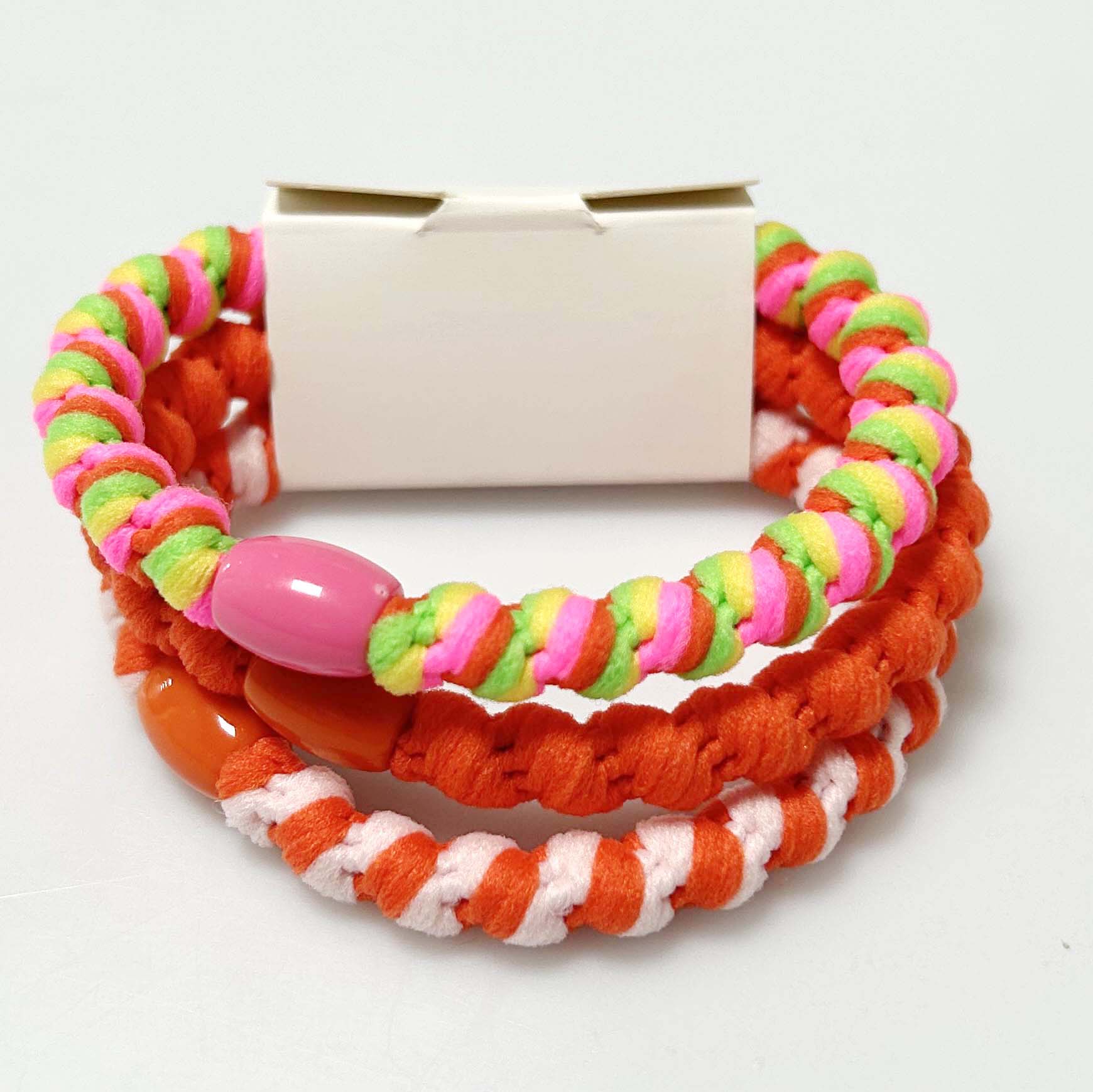 2026 Braided Elastic Hair Ties Hair Ropes Rubber Bands Ponytail Holder Thick Thin Hair Accessories for Women Girls 3pcs/Set