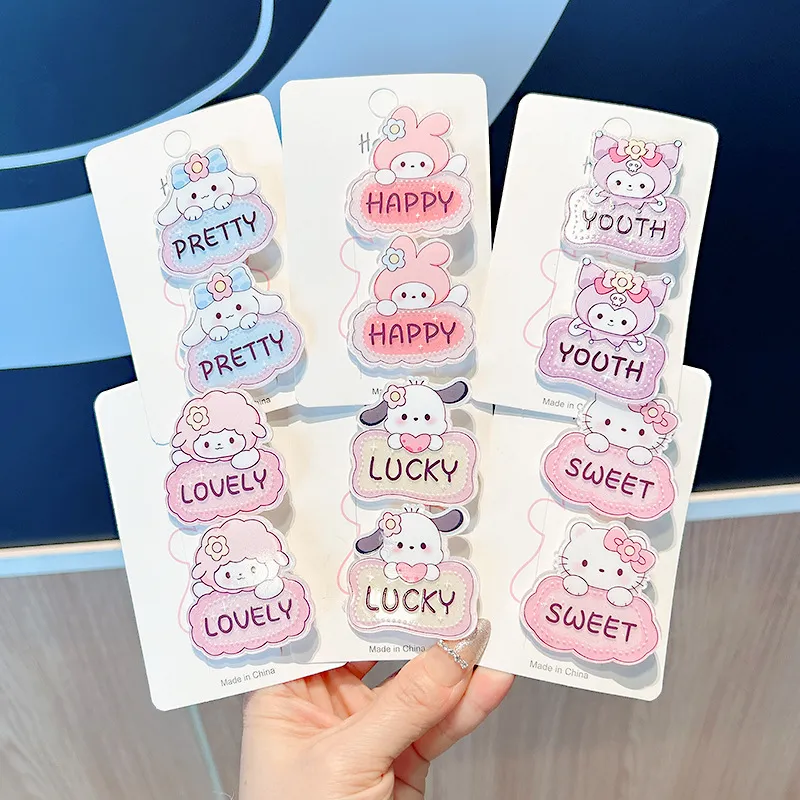 Colorful Sanlio Series Character Card Candy Colored Hair Clip