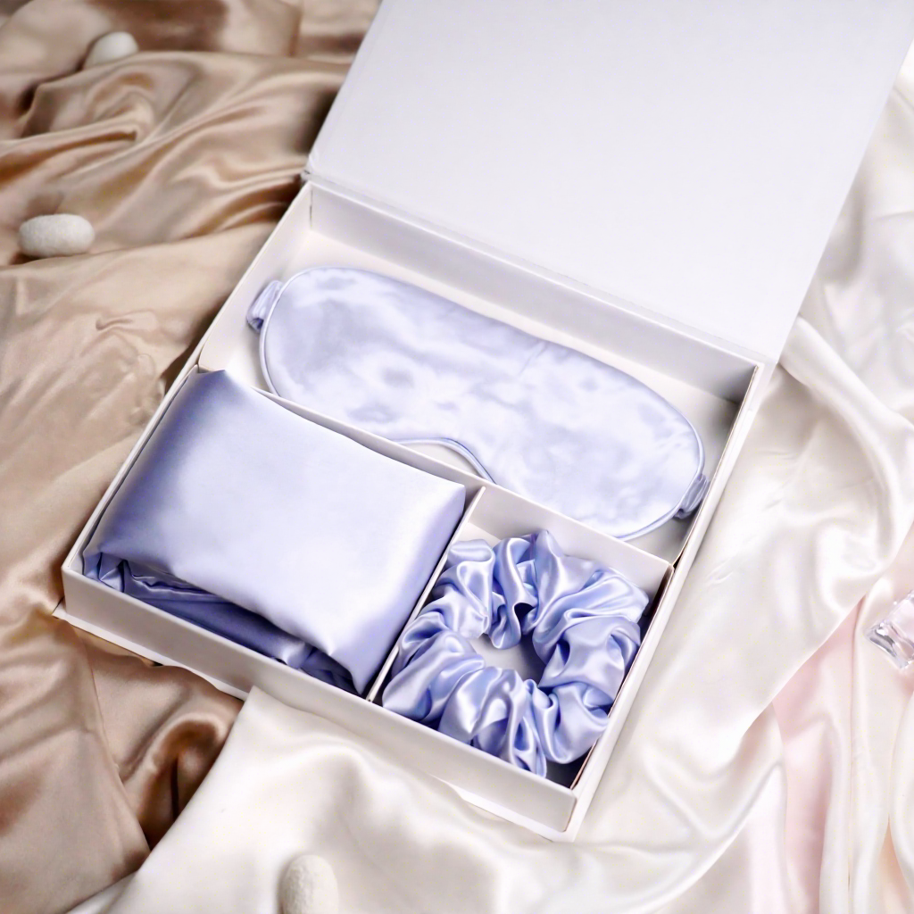 Factory Direct Wholesale 6A Grade Silk Pillowcase Eye Mask Scrunchy Set Luxury Silk Pillow Case Set For Skin And Hair