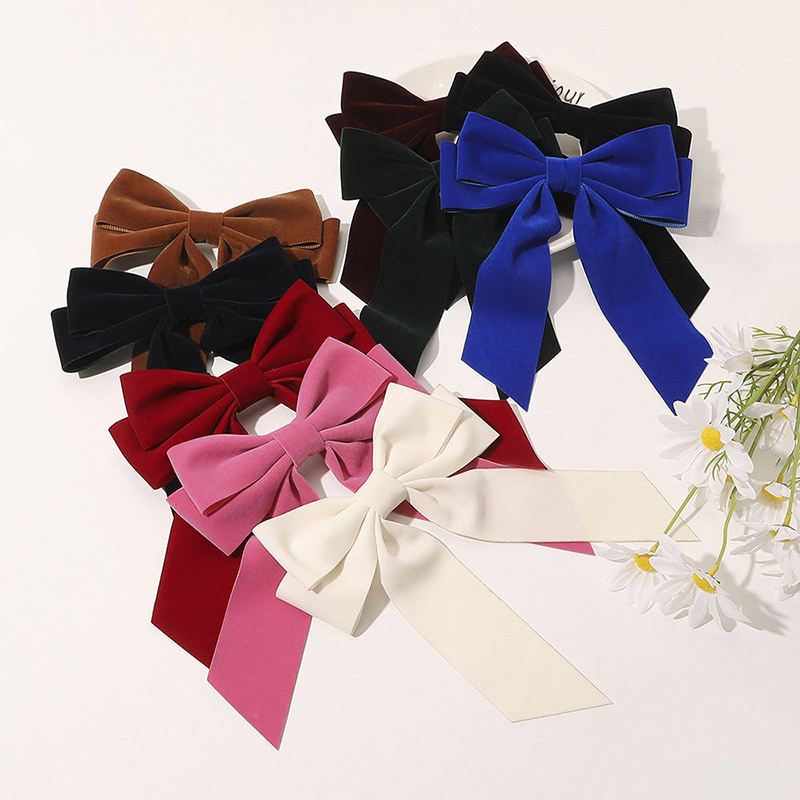 Velvet Bowknot Hairpin Display 3