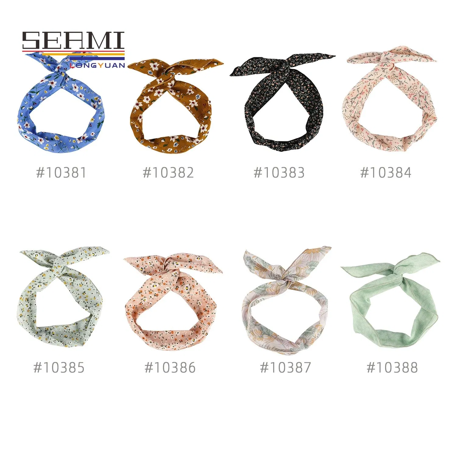 Floral Print Wire Headbands for Women, Bendable Cross Bow Bunny Ear Hair Wrap, Adjustable Styling Headband for Washing Face Daily Wear Hair Accessories