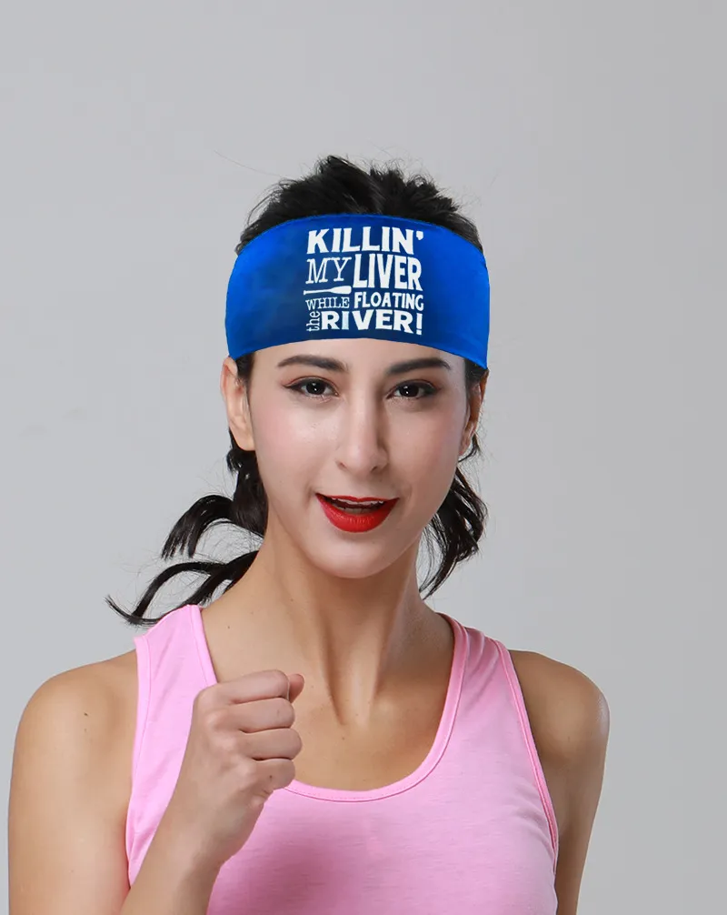 Custom Logo Solid Plain Football Baseball Headbands Gym Workout Headband Sweatbands for Sports Head Hair Accessories