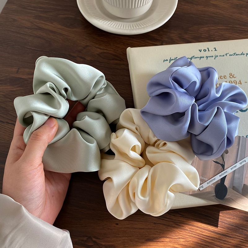 Custom Satin Silk Elastic Hair Bands Manufacturers Packaging Bulk Designer Scrunchies Hair Ties