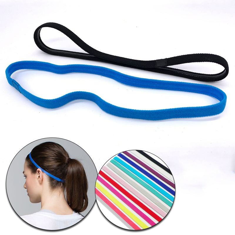 Women Men Yoga Hair Bands Sports Headband Girls Anti-Slip Elastic Thin Sweatband Hairband Headwear Headwrap Hair Accessories