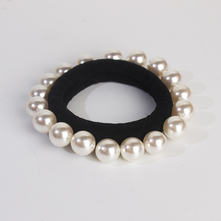 High Quality Women New Hair Accessories Fashion Pearl Elastic Hair Tie