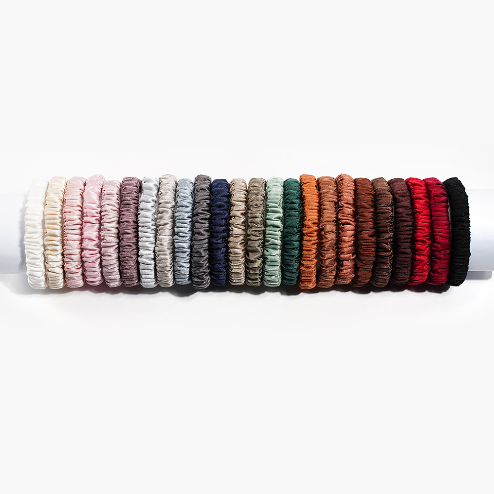 High Quality 1cm 19Momme 100% Silk Scrunchies Fashion Elegant Hair Accessories Rubber Band for Women