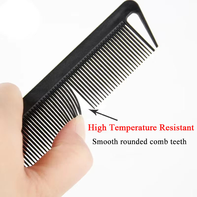 Hot Sale Anti Static ABS Rat Tail Comb Salon Hairdressing Parting Hair Comb Custom Logo Carbon Braiding Comb
