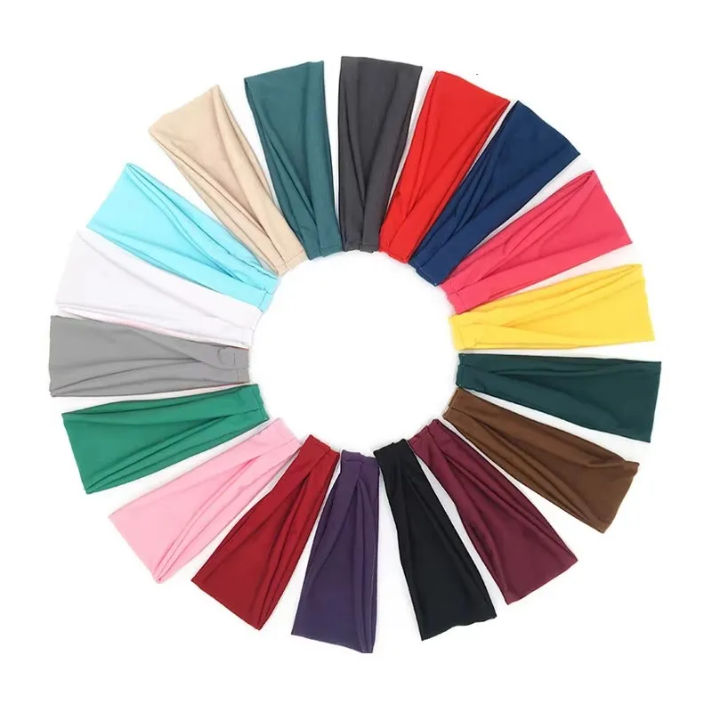 Polyester Non-Slip Sports Headbands Custom Logo Yoga Running Hair Accessories