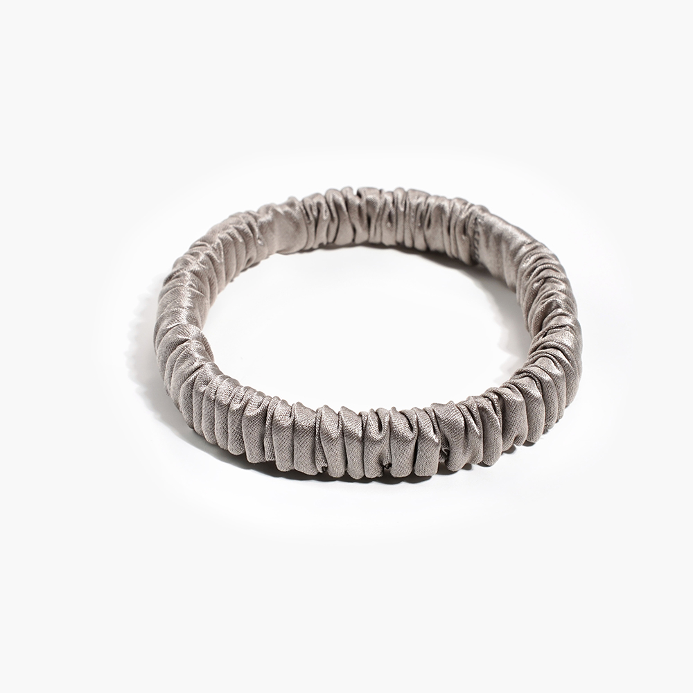 High Quality 1cm 19Momme 100% Silk Scrunchies Fashion Elegant Hair Accessories Rubber Band for Women