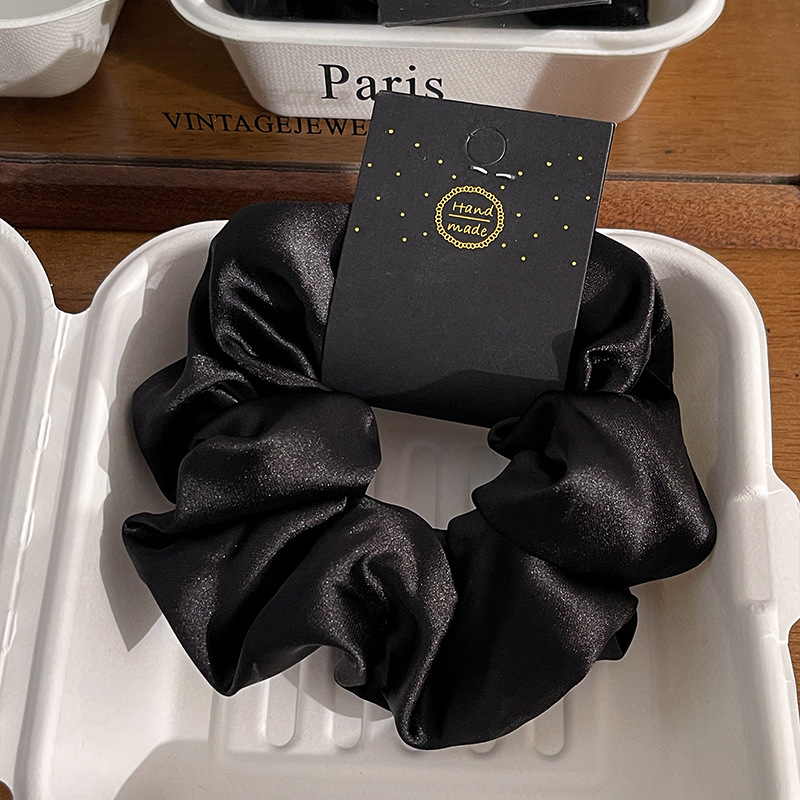 Wholesale Custom Logo Label Large 15cm Elastic Hair Ties,Oversized Satin Silk Women Scrunchies, Hairband Hair Accessories