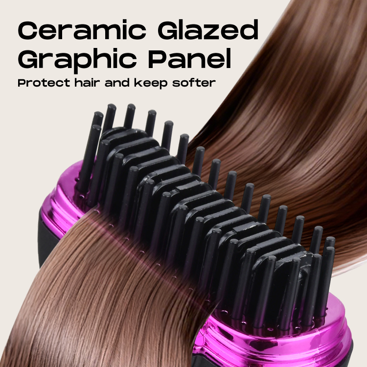 Portable Pocket Size Hair Straightener Brush, Mini Hot Comb With 1500 MAh Battery