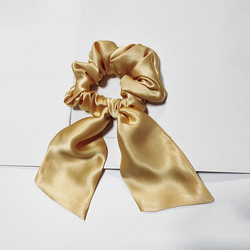 Low Price 100% Pure Silk Hair Scrunchies Women Bowknot Kids Hair Accessories Scrunchies Bow for Girls