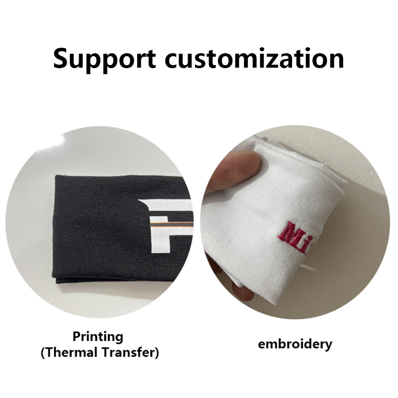 Wholesale Absorbent Sweat Elastic Thin Polyester Yoga Running Sports Headband Sweatbands With Logo Custom