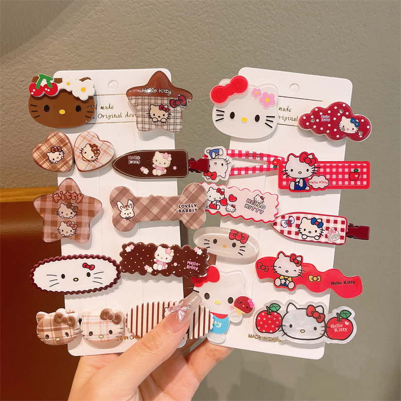 Kt Cat Children's Hair Clips, Cute Headwear for Girls and Kids, New Popular Forehead Hair Clips, Baby Bangs Hair Accessories