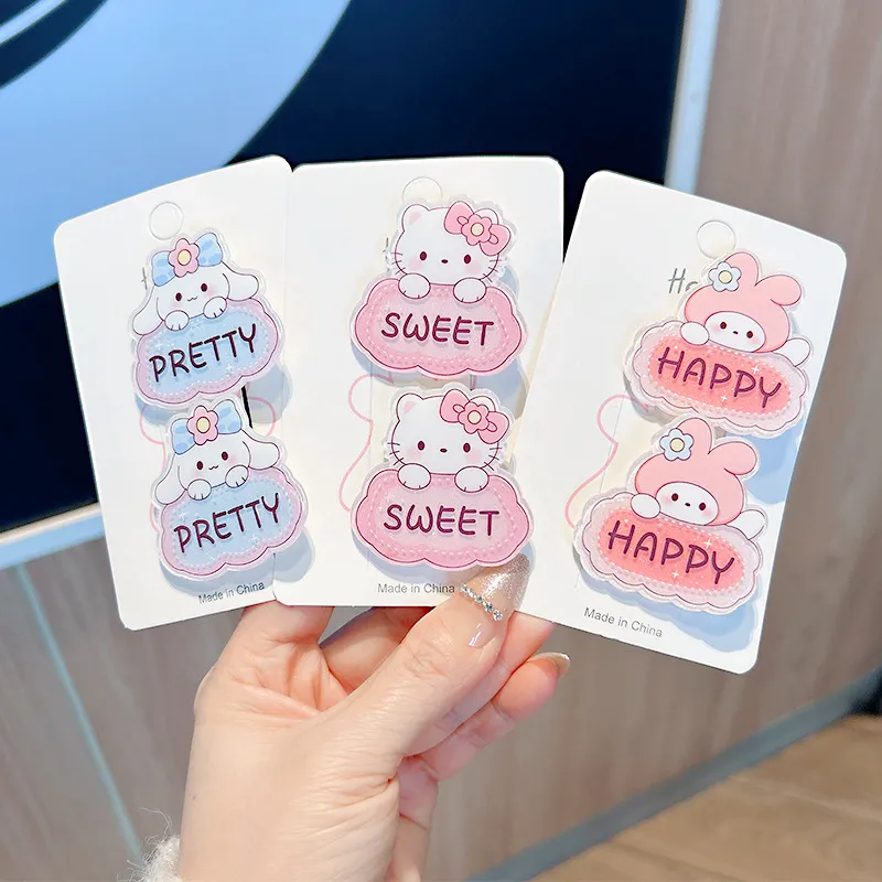 Colorful Sanlio Series Character Card Candy Colored Hair Clip