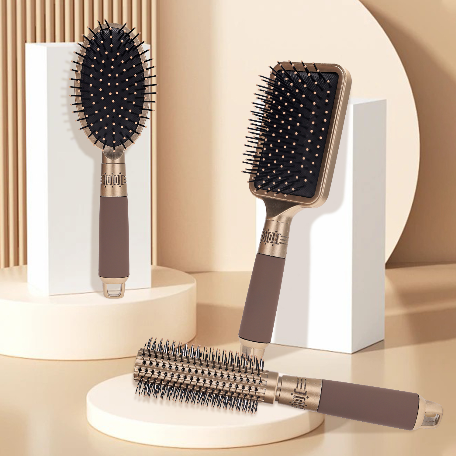 Hair Comb Kit Durable High Quality Massage Scalp Detangling Cushion Brush For Women
