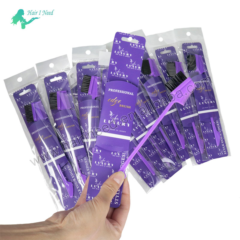 Luxury Private Label Individual Package 3 in 1 Hair Styling Tools Edge Control Brush Edge Brush With Custom Logo Packaging