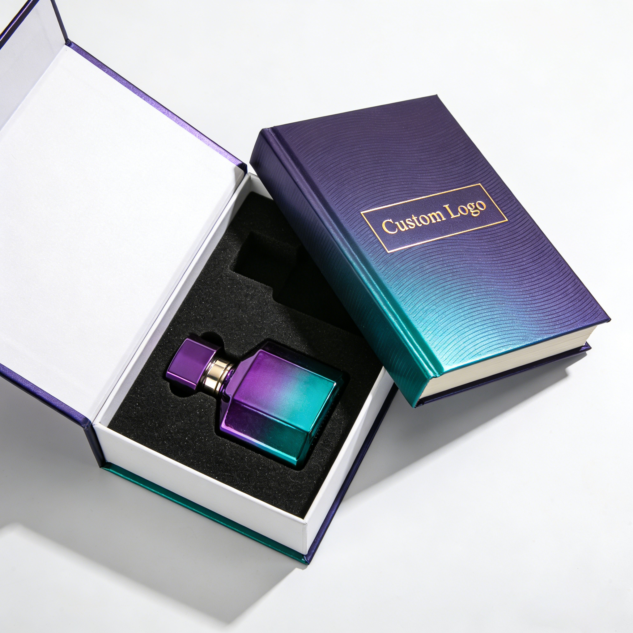 Manufacture Personalized Design Clamshell Rigid Box Magnetic Luxury Custom Empty Perfume Boxes With EVA Tray