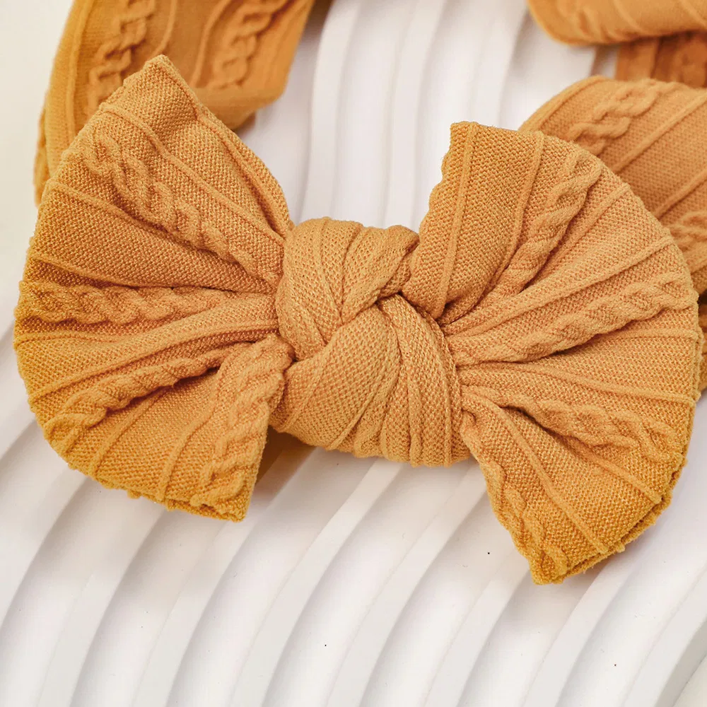 2025 New Children's Hair Accessories, Jacquard Bow, Baby Hair Band