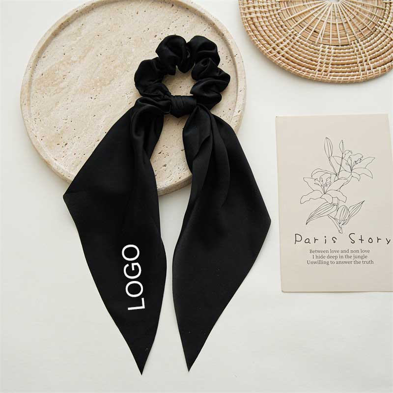 Nuoxin Manufacture Hot Selling Custom Logo Elastic Hair Bands Scrunchies Luxury Hair Scrunchie for Women Ladies