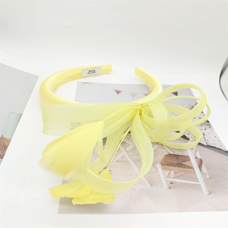 Audited Hairband Accessories Factory Wholesale Wonderful Custom Colors Sinamay Fascinators for Women