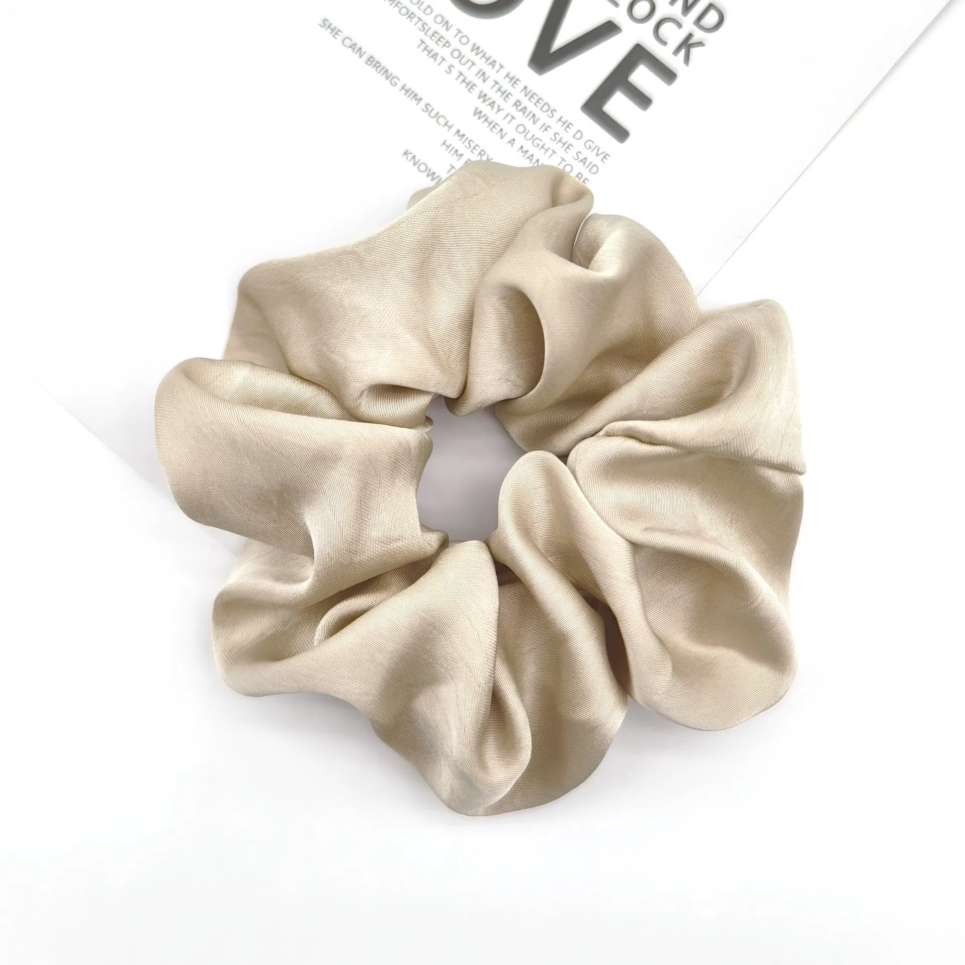 Customized Logo Luxury Satin Silk Scrunchie With OEKO-TEX Custom Gift Box Imitated Silk Scrunchie