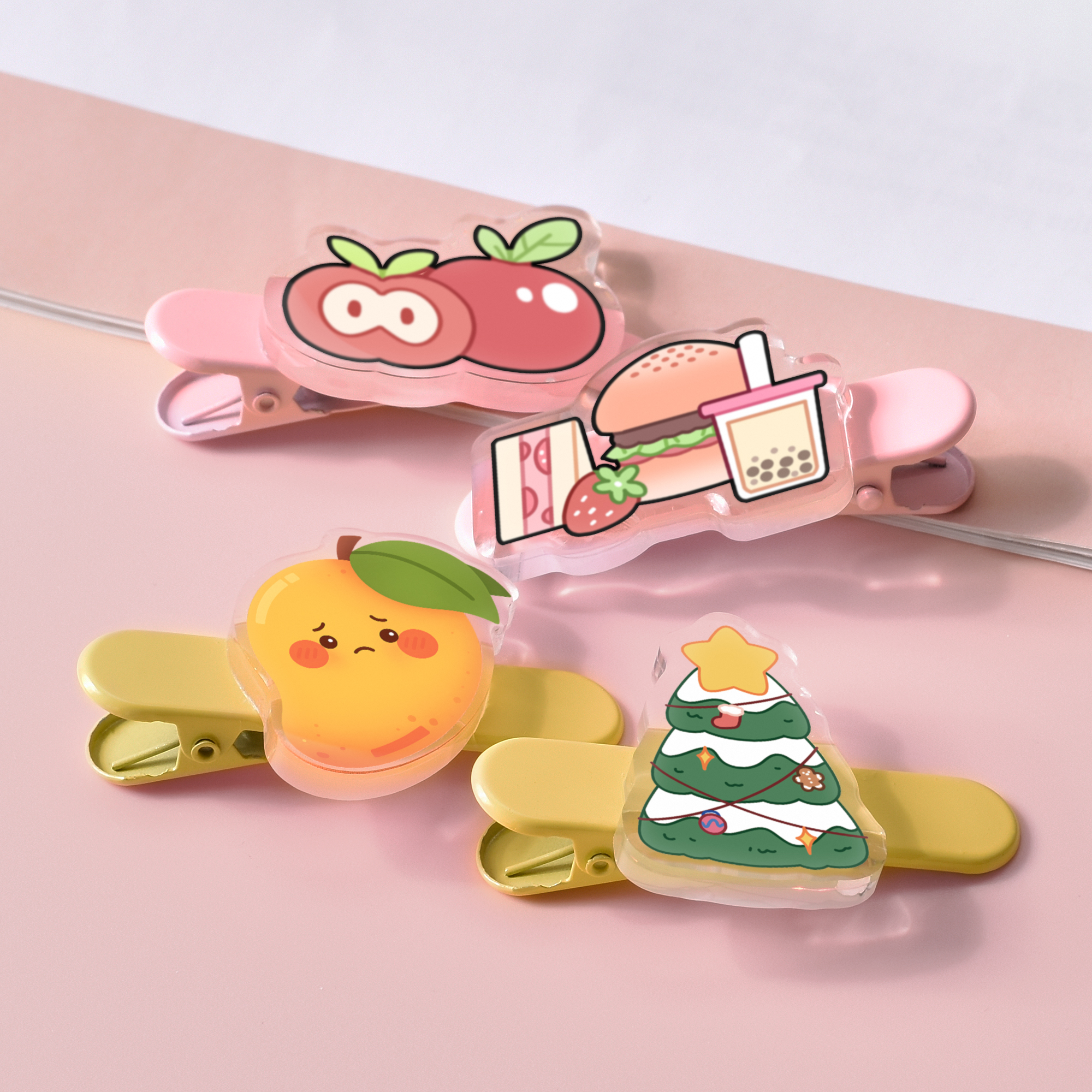 Promotional 2026 Make Your Own Design Custom Printed Acrylic Keychain/ Custom Printed Acrylic Charms Acrylic Hair Clip