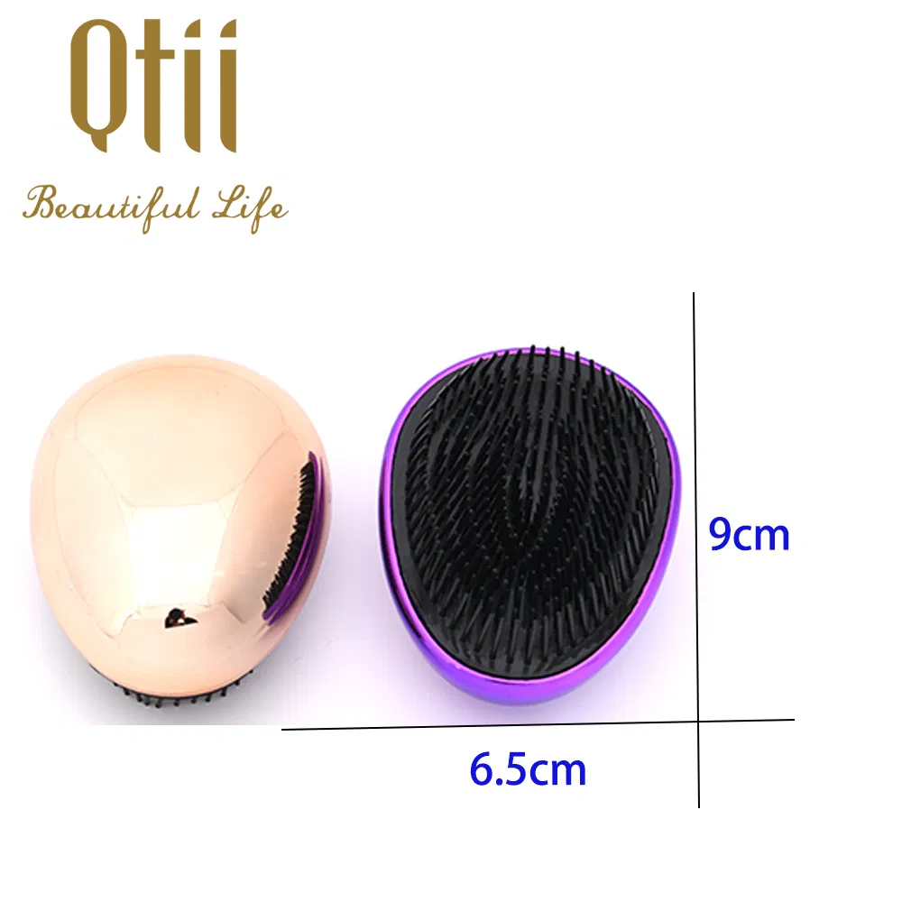 Egg Stone Shape Smaller Detangling Printing Hair Brush for Kids and Adult