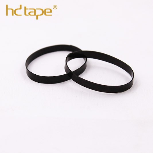 Custom Brown Elastic TPU Rubber Hair Ties details