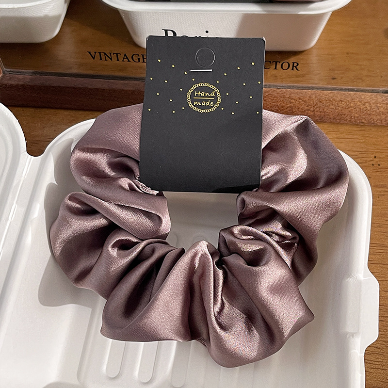Wholesale Custom Logo Label Large 15cm Elastic Hair Ties,Oversized Satin Silk Women Scrunchies, Hairband Hair Accessories