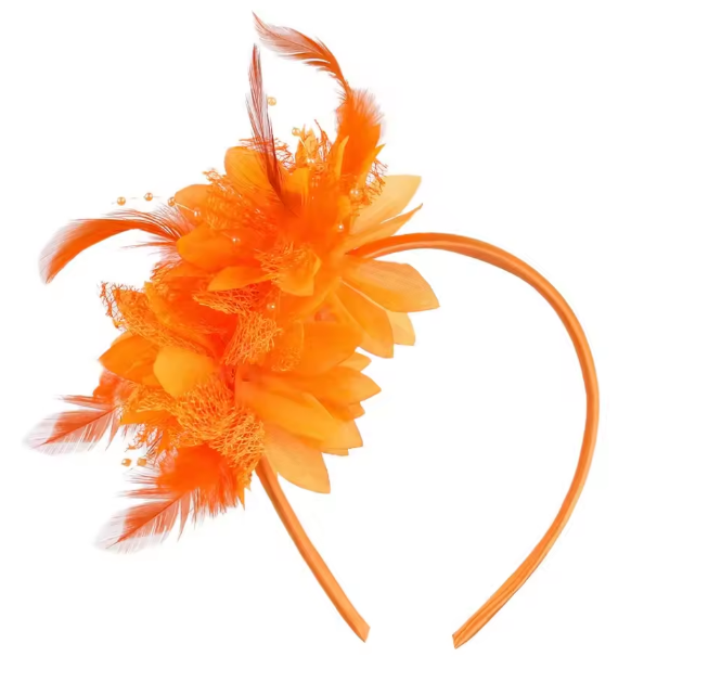 Bulk Wholesale Feather and Flower Fascinator Headband Women Hair Accessories Manufacturer Direct Supply