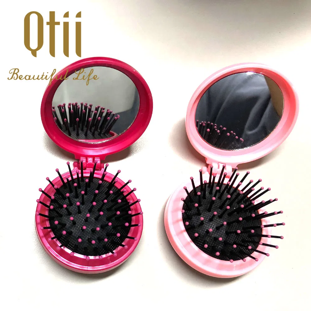 Portable Hair Brush with Mirror