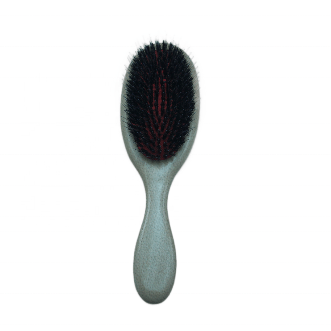 Customizable Detangler Hair Comb Bamboo Teeth Square Contemporary Custom Logo Portable Wooden Hair Comb