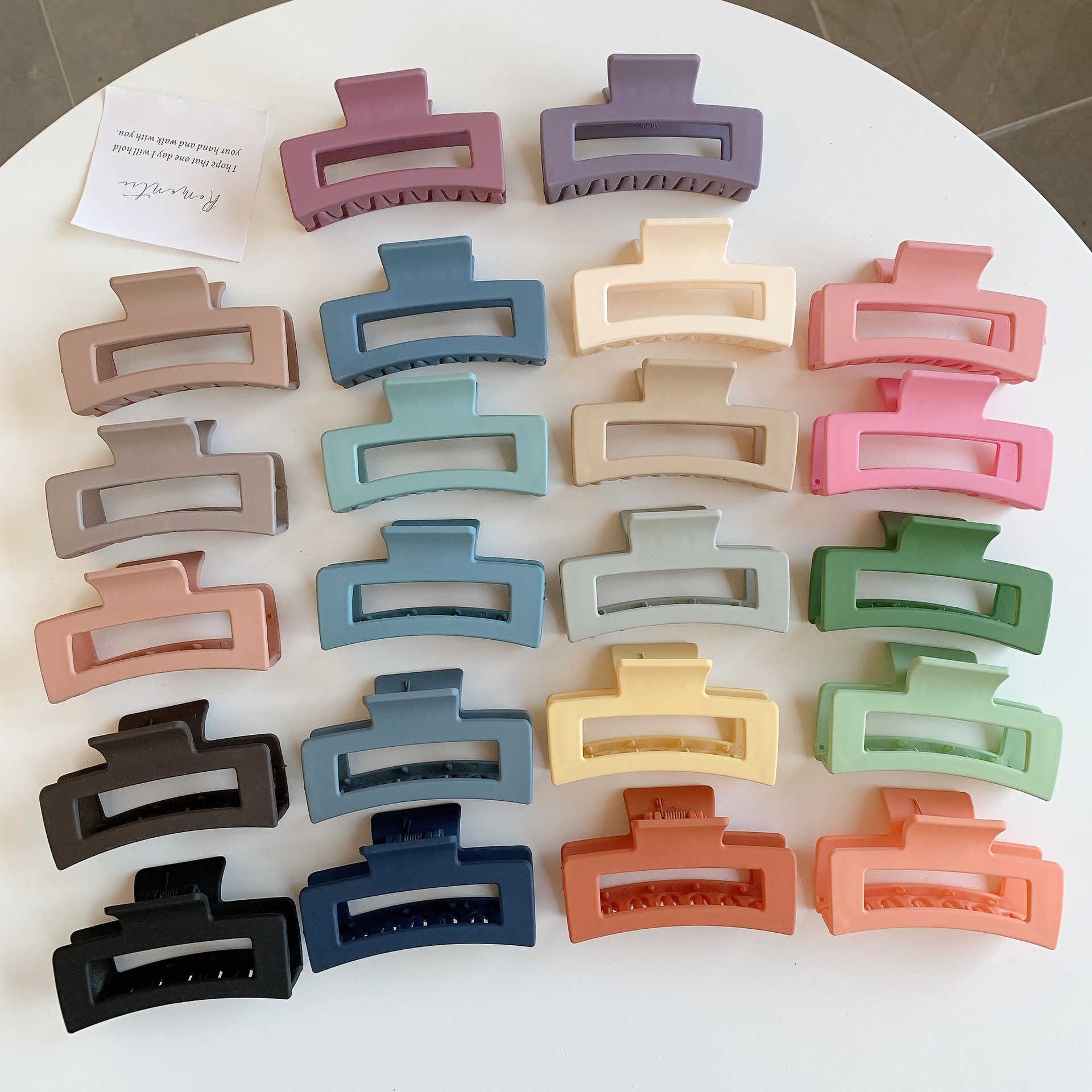CLARMER Fashion Women Promotion Hair Accessories Custom Cheap Matte Shark Clip Large Plastic Hair Claw