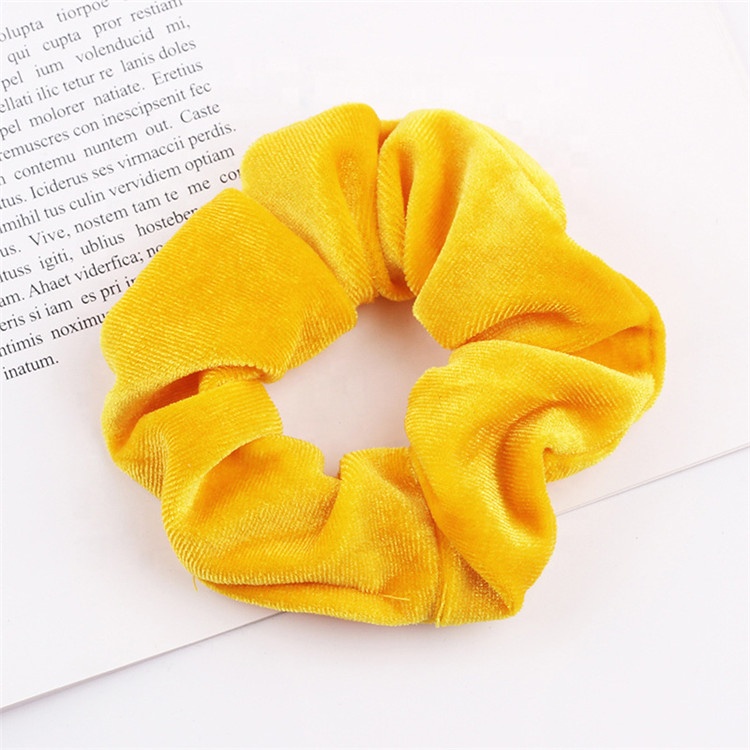 Can Custom Make Fashion Women Hair Accessories 30 Colors Elastic Velvet Hair Scrunchie Hair Tie for Girls