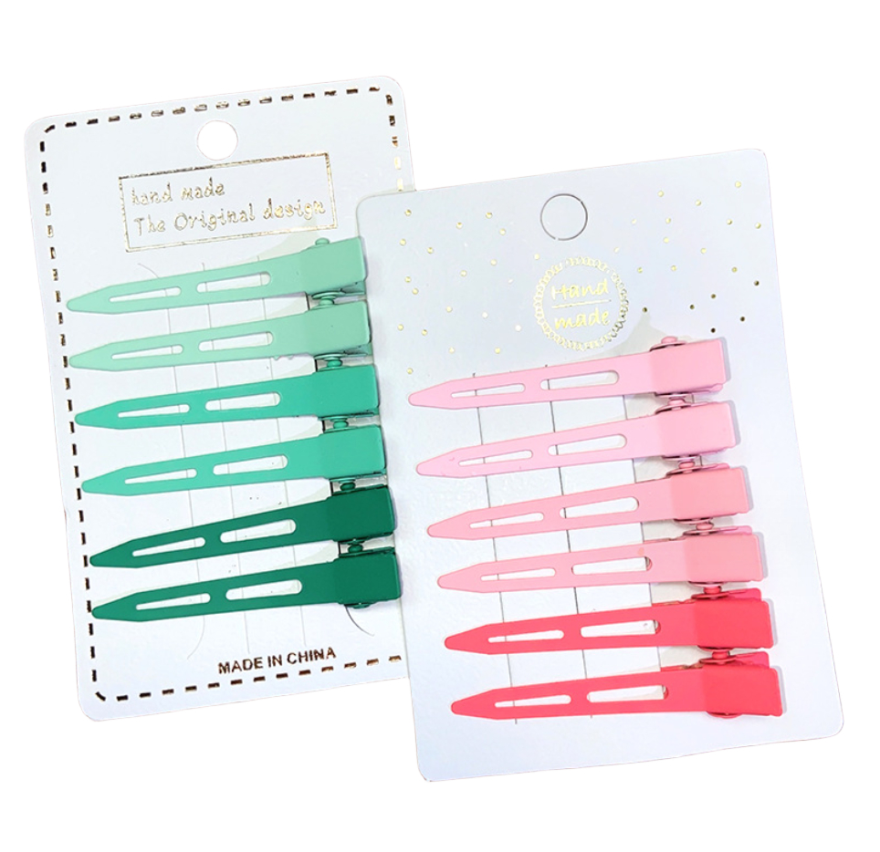 Factory Wholesale Promotional Customized logo Salon Hairdressing Metal Sectioning Hair Clips Duck Bill Hair Clips
