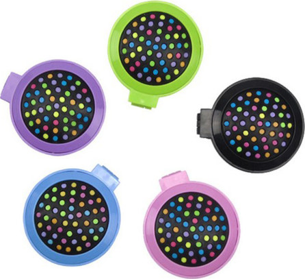 Round Folding Comb with Mirror Pocket Hair Brush for Adults and Kids During Travelling or at Home