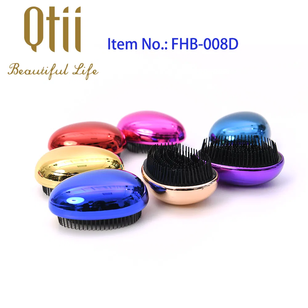 Egg Stone Shape Smaller Detangling Printing Hair Brush for Kids and Adult